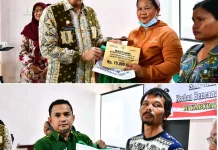 Pemkab Tapteng Salurkan Santunan Korban Banjir dan Longsor