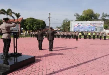Kapolres Pimpin Pelepasan Personel Purna Bhakti