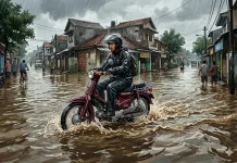 Tips Merawat Motor setelah Menerjang Banjir