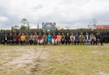 Bupati Humbahas Pimpin Upacara Sambut Prajurit Yonif TP 955/Hoda Sihapaspili