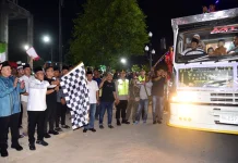 Bupati Tapteng Lepas Pawai Takbiran Idul Fitri 1447 H
