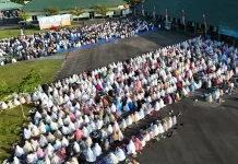 Salat Idul Fitri, Ribuan Warga Padati Makorem 023/KS