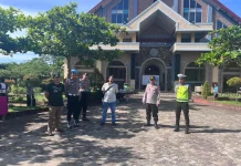 Polres Tapteng Gelar Patroli Pengamanan Ibadah Minggu