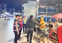 Cegah Balap Liar dan Kriminalitas, Polres Toba Gelar Patroli Besar