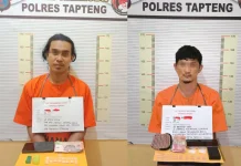 Polres Tapteng Bongkar Jaringan Sabu, Dua Pelaku Diamankan