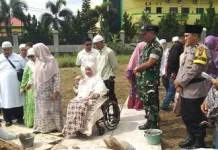 Bhabinkamtibmas Batunadua Hadiri Pembangunan Masjid WARIDAH