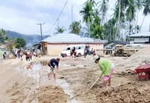 Plh Camat Tukka Pantau Pembangunan Tanggul Sungai Hutanabolon