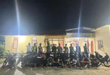 Polsek Sorkam Bubarkan Balap Liar Tengah Malam, Belasan Sepeda Motor Diamankan