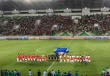 Bupati Humbahas Bersama Kader Saksikan Pertandingan Timnas Indonesia