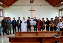 Bupati Humbahas Serahkan Hibah di Gereja Katolik St. Petrus Pollung