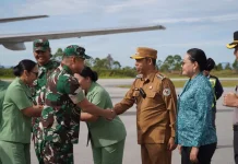 Kasad Jenderal TNI Maruli Simanjuntak Tiba di Silangit, Disambut Bupati Taput