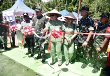 KASAD dan Bupati Tapteng Resmikan Jembatan Modular Tipe-21