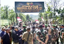 Peresmian Jembatan Modular Lubuk Ampolu Pascabencana Tapteng