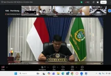 Bupati Humbahas ikuti Rakor secara Zoom