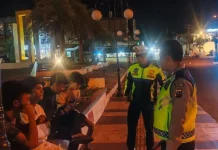 Satlantas Polres Padangsidimpuan Intensifkan Blue Light Patroli Malam