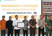 Bupati Madina Lepas Petugas Sensus Ekonomi, Tekankan Akurasi Data
