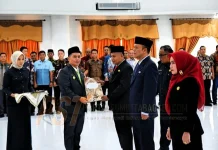 Pelantikan Empat Pejabat JPT Pratama Pemkab Palas
