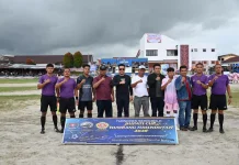 Bupati Humbahas Tonton Langsung Pertandingan Bupati Cup