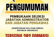 Seleksi Jabatan Pengawas Kemenaj Buka Ratusan Formasi Daerah