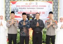 Doa Bersama Lintas Agama jelang Bhayangkara di Tapteng