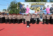 Polres Toba Gelar Upacara Hari Bhayangkara ke-80 Tahun
