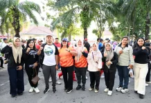 Ketua TP PKK Tapteng Meriahkan Funwalk HUT APKASI