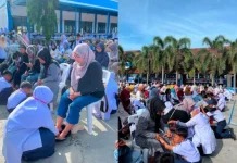 Siswa Baru SMPN 1 Padangsidimpuan Basuh Kaki Orangtua saat MPLS