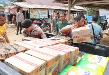 Polres Tapteng Salurkan Pangan untuk Korban Bencana Hutanabolon