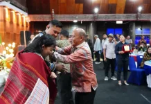 Bupati Humbahas Ikuti Pisah Sambut Dandim 0210/TU