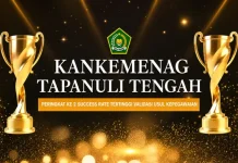 Kemenag Tapteng Raih Peringkat II Validasi Usul Kepegawaian Se-Sumut