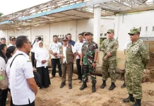Danrem Bersama Tim Monitoring-Evaluasi Tinjau Lokasi Pascabencana Tapteng