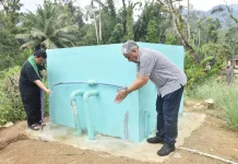 Sekdakab Tapteng Bersama Uskup Sibolga Resmikan Pipanisasi Air Bersih