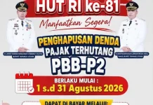 Pemkab Taput Hapus Denda PBB-P2 Selama Agustus
