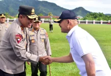 Masinton Mahmud Hadiri Groundbreaking Masjid Al Munawar dan Rusun Polres Tapteng