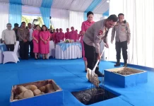 Kapoldasu Groundbreaking Pembangunan Masjid-Rusun di Mapolres Tapteng