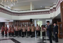 Bupati Tapsel Lepas Kontingen Jambore Nasional Pramuka XII, 23 Peserta Siap Bawa Na