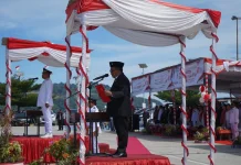 Pimpin Upacara HUT RI di Toba, Bupati Ajak Tingkatkan Semangat Membangun Daerah