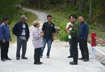 Bupati Humbahas Tinjau Jembatan Perintis Garuda “Tambok Naimbaru” Doloksanggul