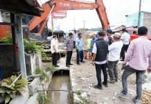 Bupati Taput Tinjau Pembangunan Box Culvert untuk Atasi Banjir di Sipoholon