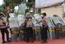Latihan Dalmas, Polres Humbahas Pastikan Personel Siap Hadapi Situasi Lapangan