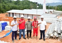 Bupati Tapanuli Tengah Tinjau Kawasan Pembangunan Huntara di Bonalumban
