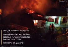 Kebakaran Rumah Sionom Hudon Selatan, Pemkab Humbahas Tangani Cepat