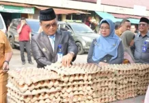 Wali Kota Padangsidimpuan Tinjau Gerakan Pangan Murah Pasar Saroha