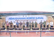 Pemko Sibolga Hadiri Pemusnahan 4,3 Juta Batang Rokok Ilegal Senilai Rp6,4 Miliar