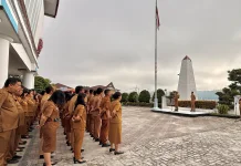 Pimpin Apel Gabungan, Bupati Taput Tekankan Perubahan Mental Kerja ASN