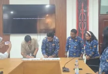 Pemkab Taput dan PT PLN UP3 Sibolga Tandatangani Kerja Sama Penerangan Jalan Umum