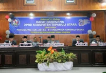 Bupati JTP Hutabarat Hadiri Rapat Paripurna Istimewa Hari Jadi ke-81 Kab. Taput