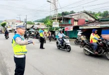 Polres Tapteng Perkuat Strong Point Pagi di Kawasan Padat Lalu Lintas