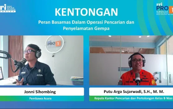 Kentongan RRI Sibolga, Bahas Peran Basarnas saat Gempa
