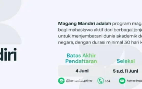 Kesempatan Magang Kemenkeu 2026 Resmi Dibuka